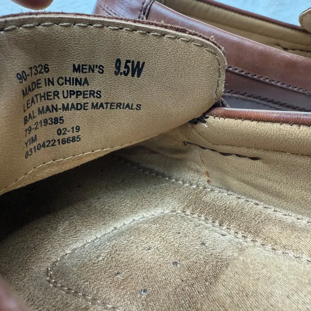 Dockers Mens Tassel Loafers Brown Leather Size 9.5M Slip-on